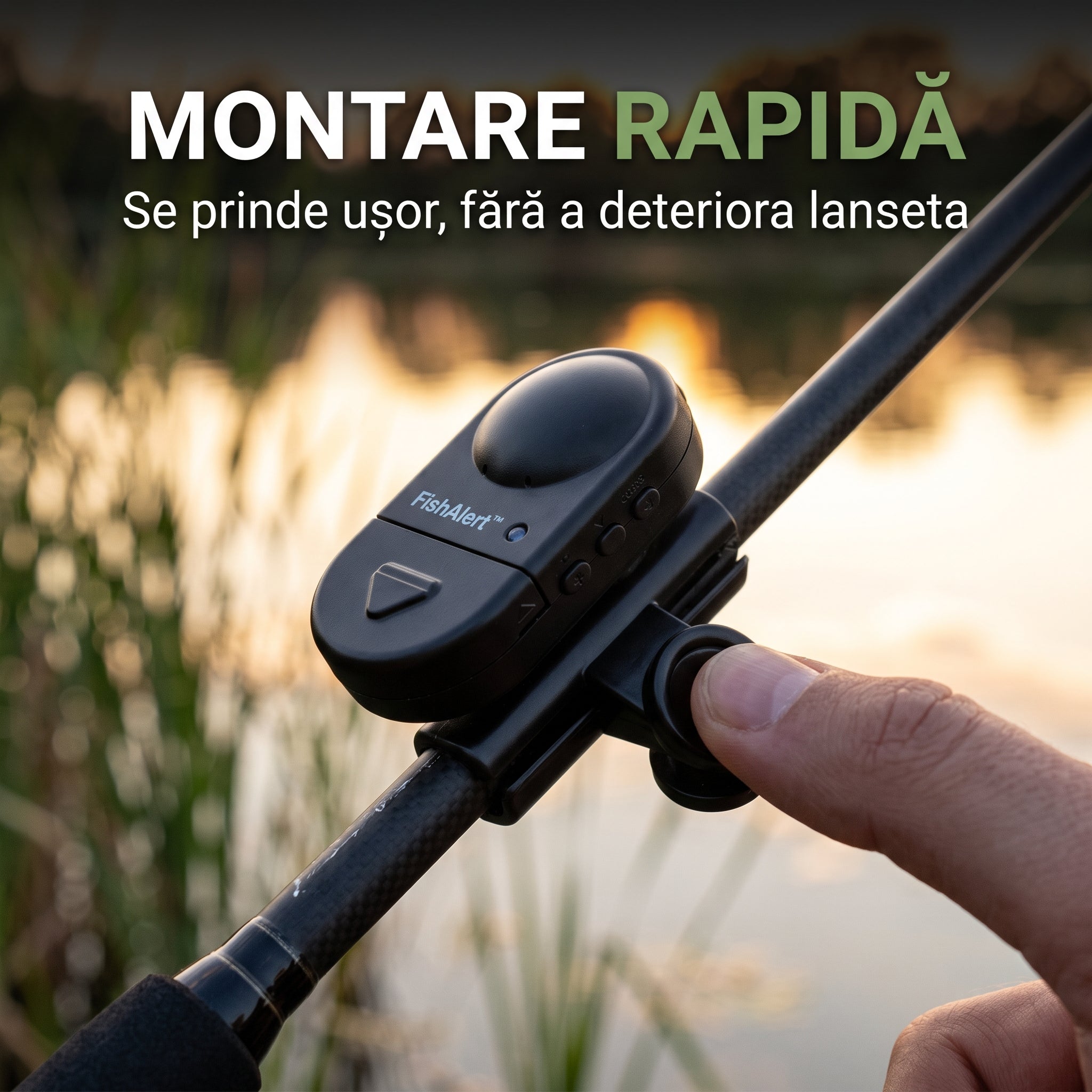 FishAlert™ – Senzor Avertizor Mușcătură Pescuit cu Sunet și LED, Rezistent la Apă 1+1 GARTIS
