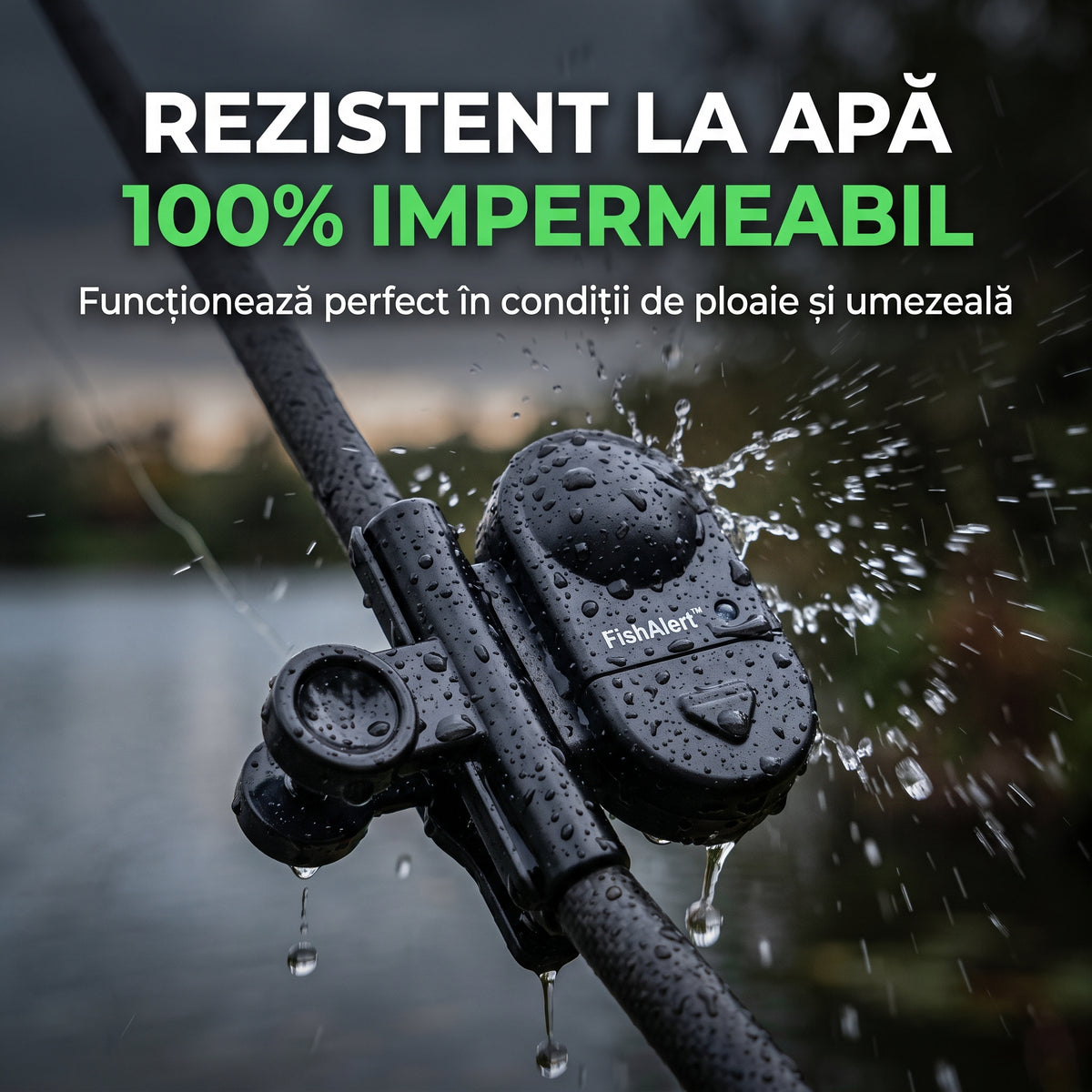 FishAlert™ – Senzor Avertizor Mușcătură Pescuit cu Sunet și LED, Rezistent la Apă 1+1 GARTIS